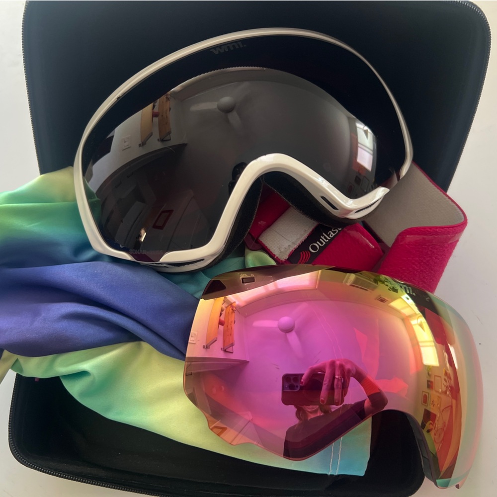 Anon Ski Goggles with Interchangeable Lenses- Women’s WM1 model with 3 lenses